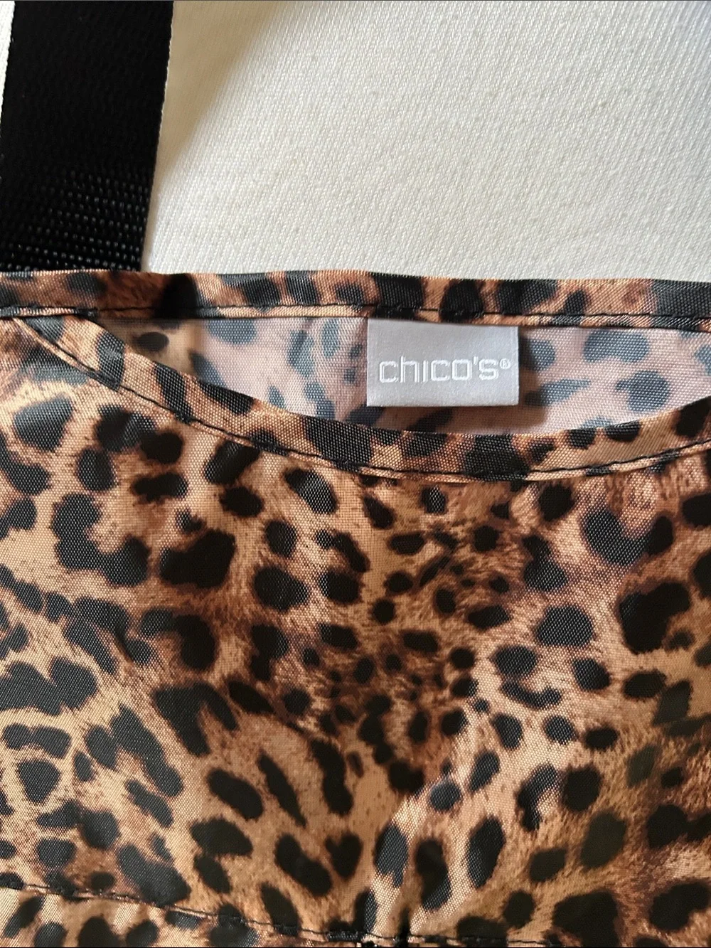 Chico's Leopard-Print Garment Bag - Brown and Black